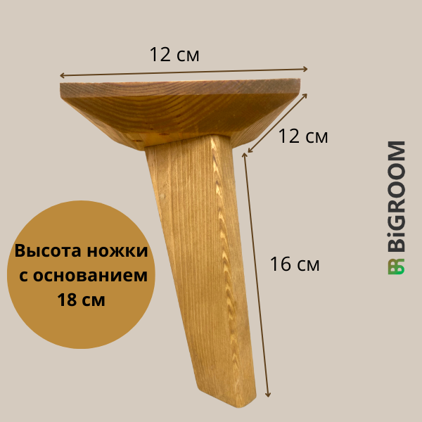 Мебельные ножки / ножки из массива дерева цвет дуб 4 шт. купить в ...