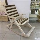 Кресло качалка из дерева разборное с подлокотниками - фото 6325