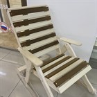 Кресло качалка из дерева разборное с подлокотниками - фото 6327