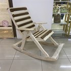 Кресло качалка из дерева разборное с подлокотниками - фото 6330